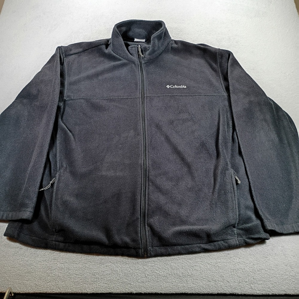 Columbia Mens Steens Mountain Fleece Jacket Black 3XT Full Zip Pocket